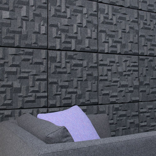 Pannello acustico a muro - SOUNDWAVE® VILLAGE - OFFECCT - in fibra di poliestere / quadrato / colorato