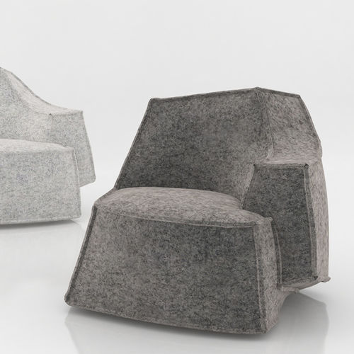 Chauffeuse contemporanea - AIRBERG - OFFECCT - in tessuto / grigia / di Jean-Marie Massaud