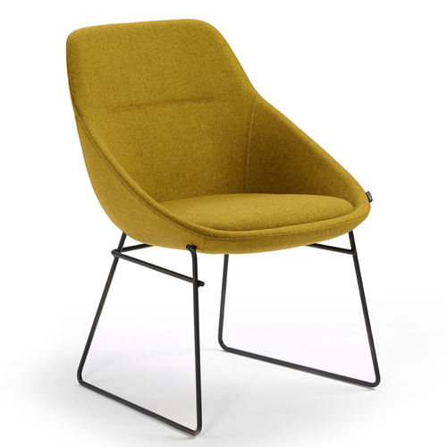 Poltrona da ufficio contemporanea - EZY  - OFFECCT - in pelle / in tessuto / in metallo laccato