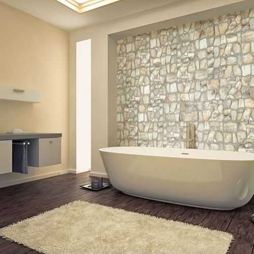 Piastrella in gres porcellanato - SASSO DEL GARDA - BIOPIETRA - in ceramica / a rilievo / da interno