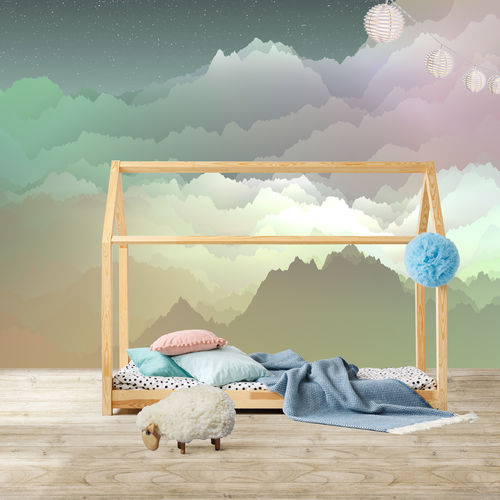 Carta da parati contemporanea - A LA BELLE &Eacute;TOILE - Arta WallDeco - con motivi naturali / panoramica / verde
