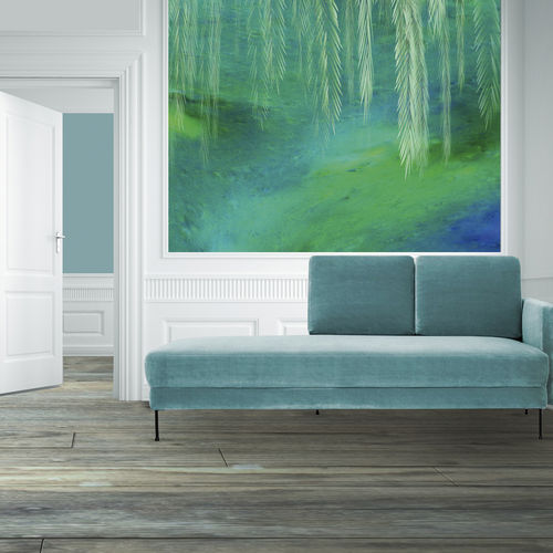 Carta da parati contemporanea - FL&Acirc;NERIE PRINTANNI&Egrave;RE - Arta WallDeco - con motivi naturali / panoramica / blu