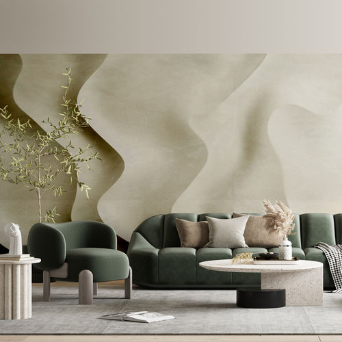 Carta da parati contemporanea - Dune - Arta WallDeco - panoramica / con motivo a onde / a effetto dimensionale