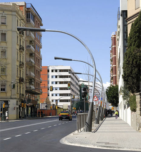 Lampione urbano - MAZ DRA/NL - ROS Iluminación - contemporaneo / in metallo / alogeno