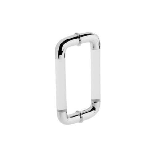 Maniglia a tirante per porta a vetri - T4757M METHACRYLATE - Trivel - in cromo / in ottone / in vetro