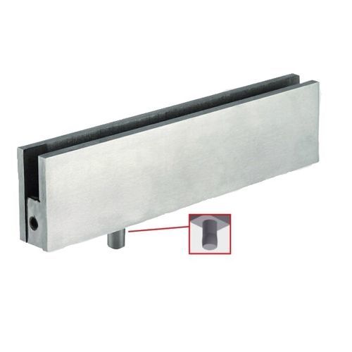 Morsetto per vetro in acciaio - FLAT - Trivel - in acciaio inossidabile / in vetro / per porta
