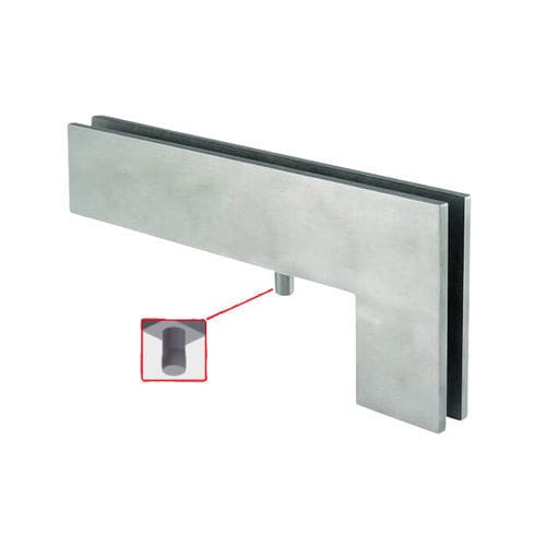 Morsetto per vetro in acciaio - FLAT - Trivel - in acciaio inossidabile / in vetro / per porta