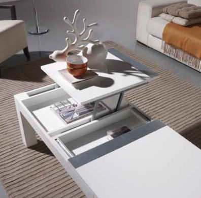 Tavolino basso contemporaneo - LASS - Vettas Mobiliario - in legno / rettangolare / con contenitore
