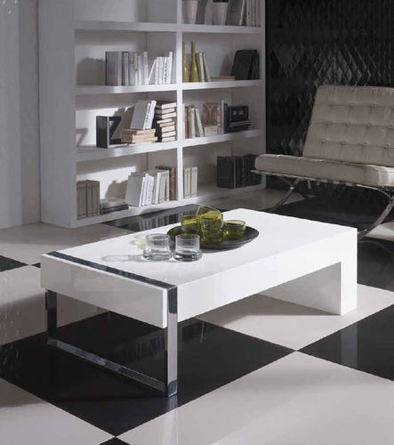 Tavolino basso contemporaneo - HENNA - Vettas Mobiliario - in legno laccato / rettangolare / per uso residenziale