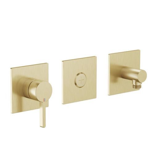 Set vasca in ottone - 20.424.550.175 - KWC AG - da parete / contemporaneo / 1 foro