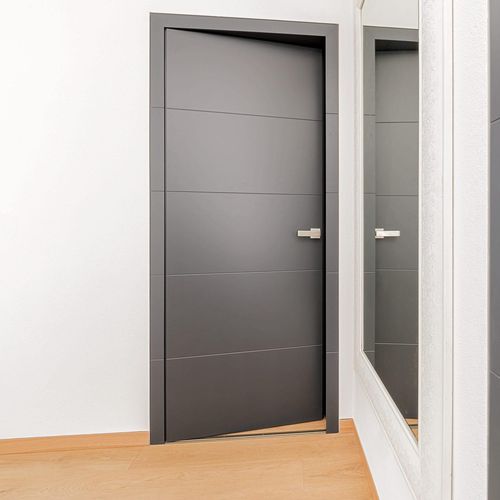 Porta da interno - LINES : CUBE CUT - Bod'or KTM - in legno / battente / senza vetri