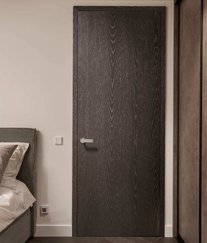 Porta da interno - CUBE : PURE FLAME OAK - Bod'or KTM - impiallacciata in legno / scorrevole / a bilico