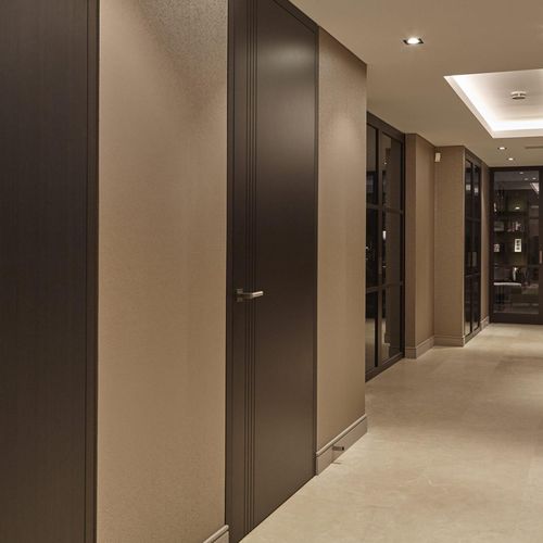 Porta da interno - LINES : DESIGN LE TRAIT - Bod'or KTM - in legno / scorrevole / a bilico