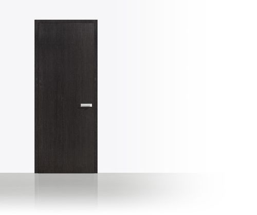 Porta da interno - LINES : CUBE PURE OAK - Bod'or KTM - impiallacciata in legno / a bilico / senza vetri