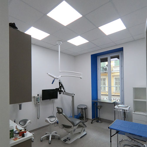 Luce a sospensione - CIRCADIAN - RESISTEX - da incasso a soffitto / LED / quadrata