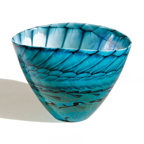 Vaso design originale - BELUS - Yalo Murano srl - in vetro di Murano / fatto a mano / blu