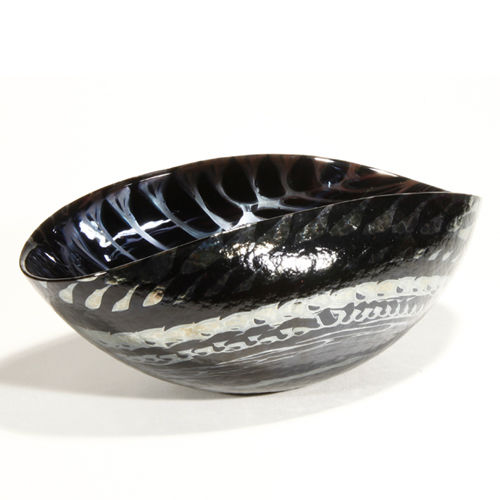 Ciotola in vetro di Murano - BLACK SILVER - Yalo Murano srl - contract / fatta a mano