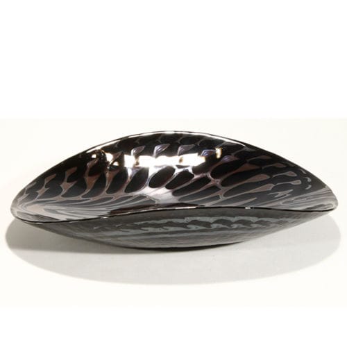 Piatto fondo - BLACK SILVER - Yalo Murano srl - in vetro di Murano / contract / a motivi