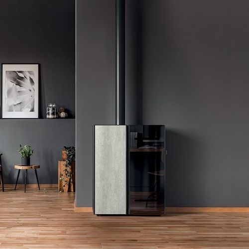 Stufa a pellets di legno - ARUM  - DEVILLE - 9 kW / da appoggio / contemporanea