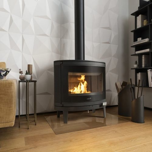 Stufa a legna - IKARI - DEVILLE - 9 kW / da appoggio / contemporanea