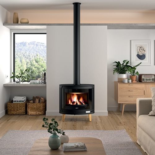 Stufa a legna - IKARI ZEN - DEVILLE - 9 kW / da appoggio / contemporanea