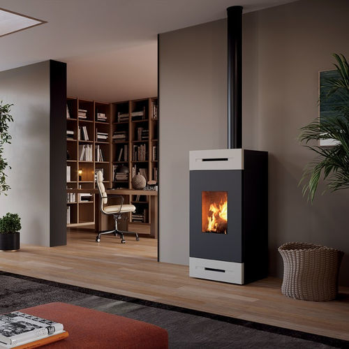 Stufa a legna - FORESTA LILIUM - DEVILLE - 11 kW / da appoggio / contemporanea