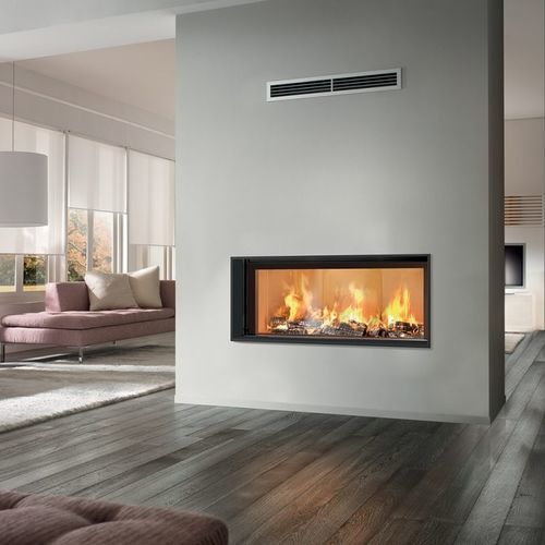 Focolare chiuso a legna - BAYARD 134 - DEVILLE - a 1 faccia / in acciaio / con porta a scomparsa