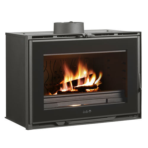 Inserto per camini a legna - JOYAU 80 Vision – HPE Turbo - DEVILLE - in acciaio / contemporaneo