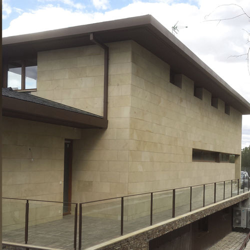 Lastra in pietra in calcare - B41 - Pizarras J. Bernardos - per facciate / a muro / beige