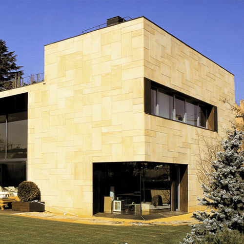 Lastra in pietra in gres - B45 - Pizarras J. Bernardos - per facciate / a muro / beige