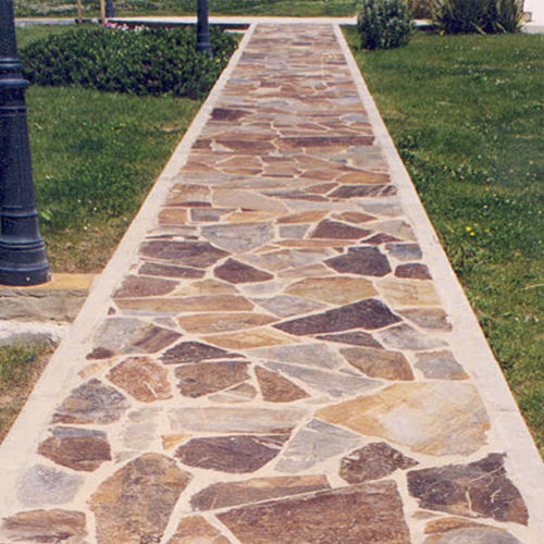 Pavé in ardesia - MULTICOLOR - Pizarras J. Bernardos - da esterno / per pedoni / per spazio pubblico