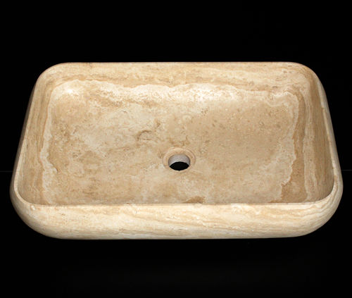 Lavabo da appoggio - Arredo di Pietra srl - in pietra naturale / in travertino / su misura