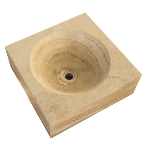 Lavabo da appoggio - Arredo di Pietra srl - in pietra naturale / in travertino / su misura
