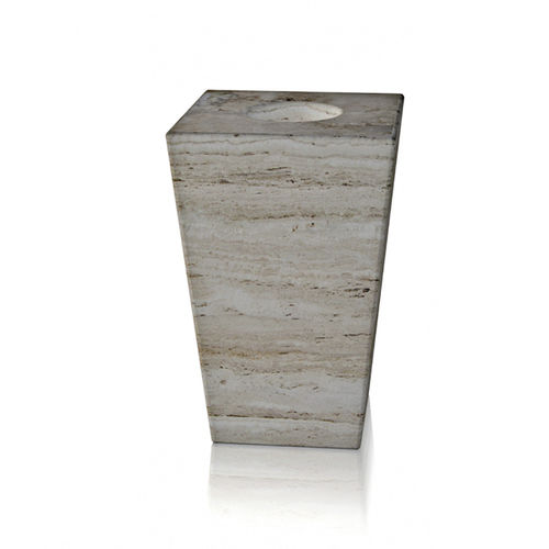 Vaso da giardino in travertino - eco - Arredo di Pietra srl - conico / quadrato / resistente agli UV