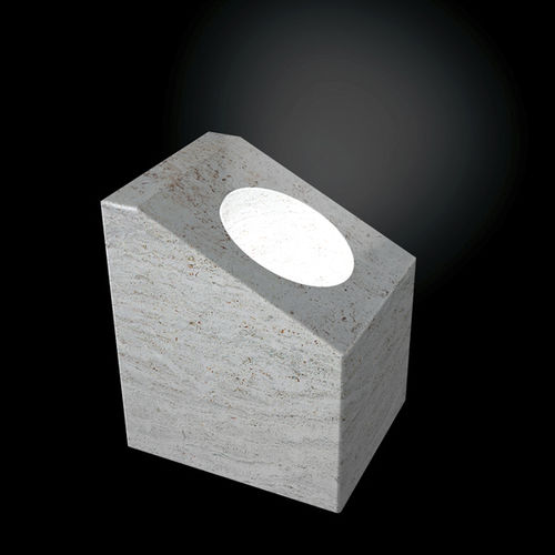 Lampioncino contemporaneo - luce - Arredo di Pietra srl - in travertino / LED / resistente alle intemperie