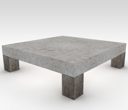 Panca per spazi pubblici contemporanea - basic sQuare - Arredo di Pietra srl - in travertino / senza schienale / senza braccioli