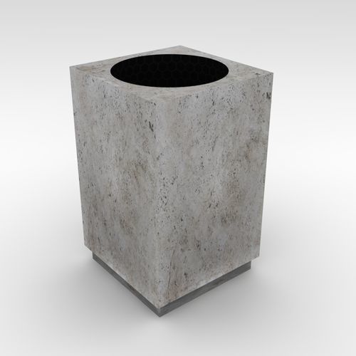 Portarifiuti pubblico - basic  - Arredo di Pietra srl - in travertino / ad alta resistenza / resistente agli UV