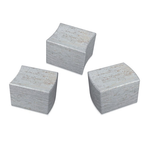 Sgabello contemporaneo - puzzle - Arredo di Pietra srl - in travertino / con supporto in travertino / modulare