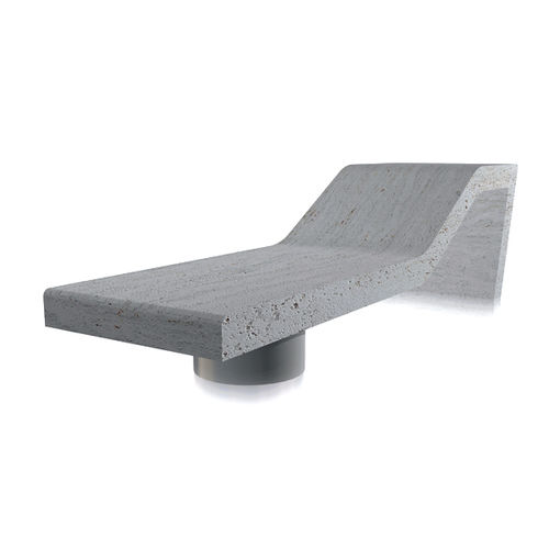 Lettino prendisole contemporaneo - mazzini - Arredo di Pietra srl - in travertino / in travertino / per spazio pubblico