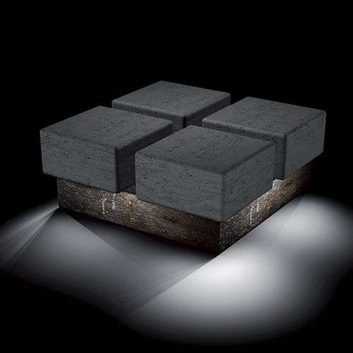 Panca per spazi pubblici contemporanea - perquattro luce - Arredo di Pietra srl - in travertino / senza schienale / senza braccioli