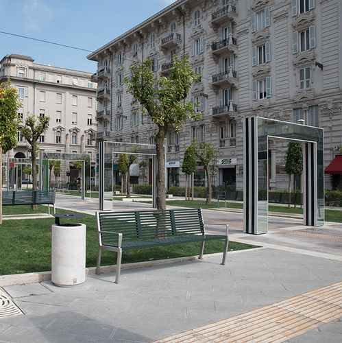 portarifiuti pubblico - Arredo di Pietra srl