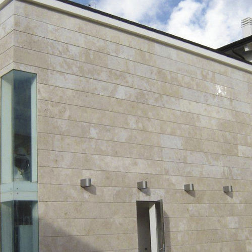 Rivestimento di facciata in fogli - CASO - Arredo di Pietra srl - in travertino / in pietra naturale / orizzontale