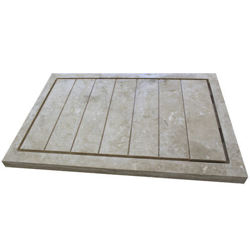 Piatto doccia rettangolare - Arredo di Pietra srl - da appoggio / in travertino