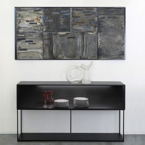 Credenza con piedi alti - TRISTANO - ZEUS - contemporanea / in metallo / con ripiano