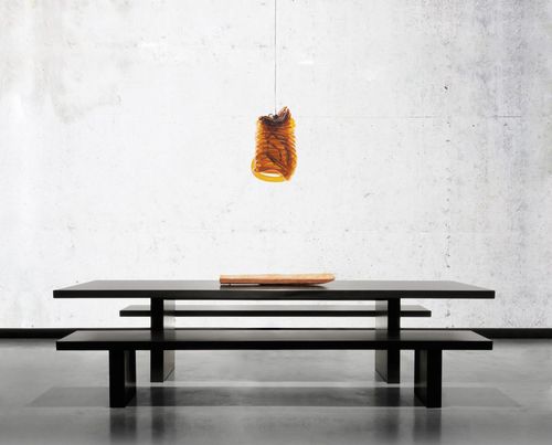 Panca contemporanea - TOMMASO - ZEUS - in legno / in lamiera d'acciaio