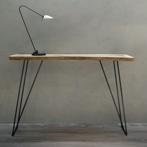 Consolle contemporanea - OLD TIMES - ZEUS - in legno massiccio / con supporto in rame / rettangolare