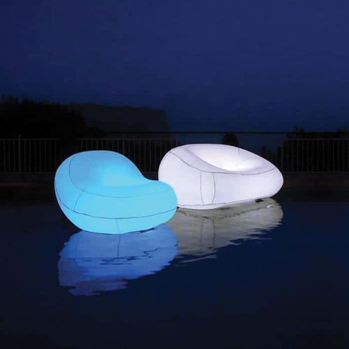 Poltrona contemporanea - FUGU - in termoplastica / in poliuretano / luminosa
