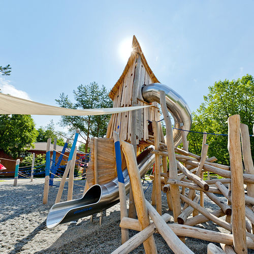 Scivolo girevole - LEISURE PARK ALLENSBACH - atlantics GmbH - per parco giochi / in acciaio inossidabile / tubolare
