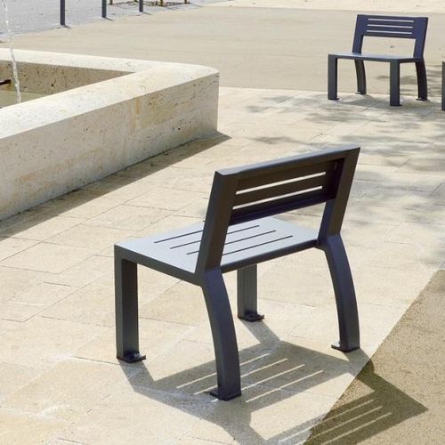 Poltrona urbana contemporanea - CLÉA  - univers & cité | mobilier urbain - in acciaio / in acciaio / grigia