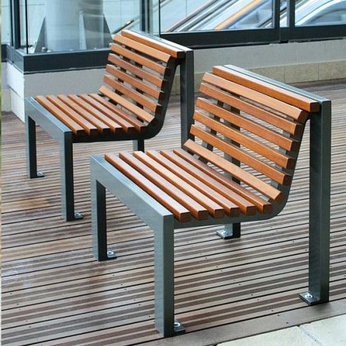 Poltrona urbana contemporanea - CINÉO  - univers & cité | mobilier urbain - in legno / in acciaio / per spazi pubblici